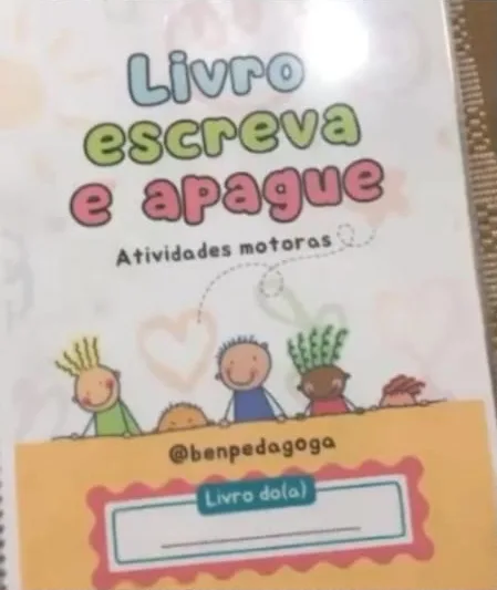 Capa do Livro Escreva e Apague, atividades motoras