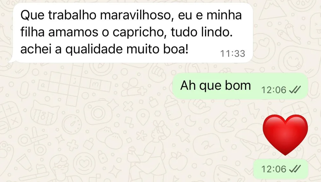 Mãe elogia o capricho e a qualidade do material do quadro de rotina